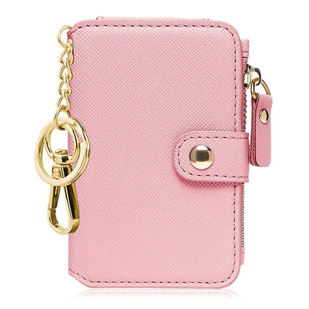 4451 Keychain wallet with ID Window, Credit Card Holder with Zipper Card